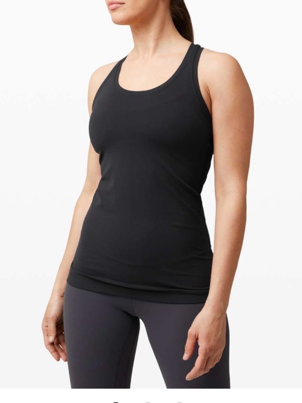 Lululemon Black Racerback Tank Top Size 6 Yoga Workout Athleisure
